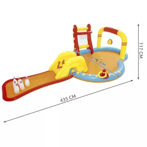 Bestway Bowling Felfújható vizi játszótér medence 435 x 213 x 117 cm