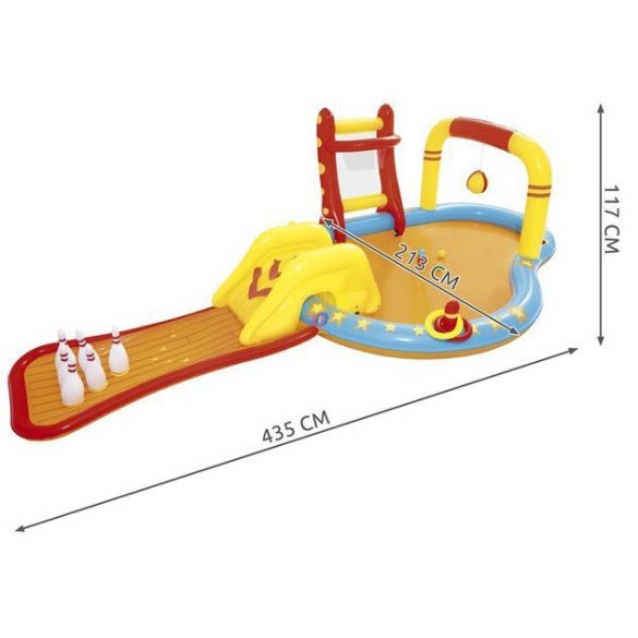Bestway Bowling Felfújható vizi játszótér medence 435 x 213 x 117 cm