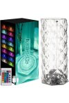 Rózsa hatású RGB LED-es lámpa - akkumulátoros - akril - USB
