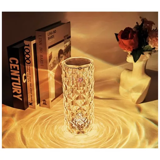 Rózsa hatású RGB LED-es lámpa - akkumulátoros - akril - USB