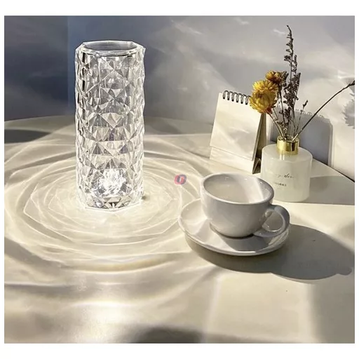 Rózsa hatású RGB LED-es lámpa - akkumulátoros - akril - USB