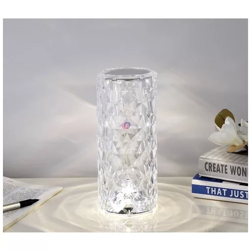 Rózsa hatású RGB LED-es lámpa - akkumulátoros - akril - USB