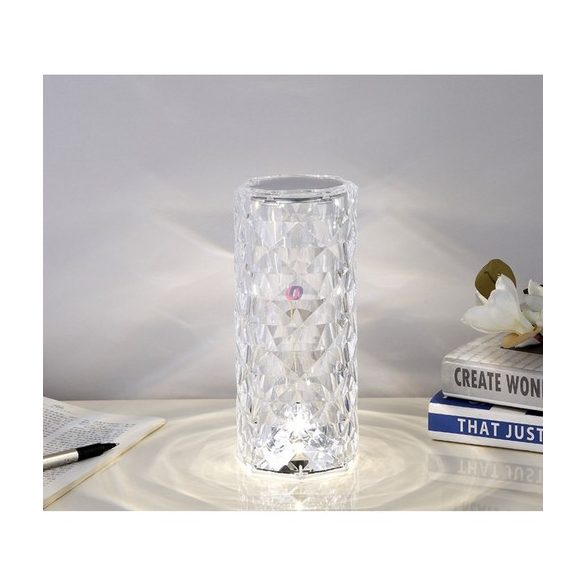 Rózsa hatású RGB LED-es lámpa - akkumulátoros - akril - USB