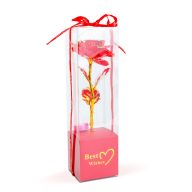 LED-es világító művirág dekoráció - rózsa - piros LED-es világító művirág dekoráció - rózsa - piros