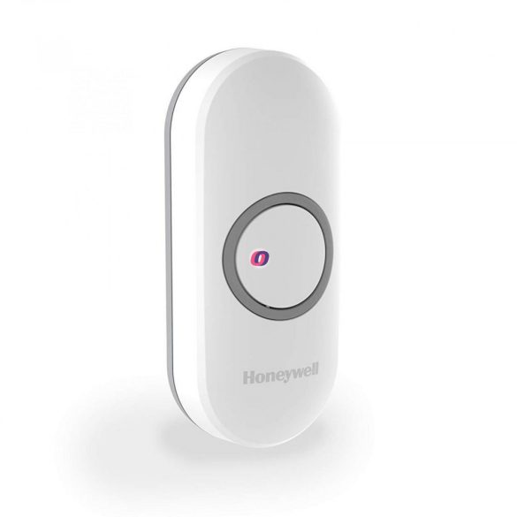 HONEYWELL Vezeték nélküli nyomógomb DCxxx típusú csengőkhöz, fekvő kialakítás, névtáblával, fehér, ovális