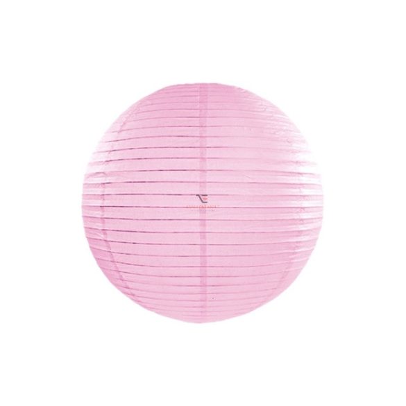 Lampion gömb papír 25cm világos rózsaszín
