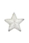 Csillag havas dísz akasztós műanyag 18cm fehér Figurás karácsonyfadísz