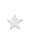 Csillag havas glitteres dísz akasztós műanyag 14cm