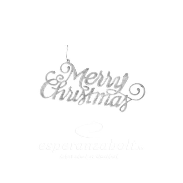 Merry Christmas szöveg csillogó 23x9 cm