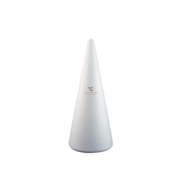 Kúp forma hungarocell 9x25cm fehér őszi dísz