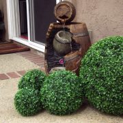 Selyemvirág Buxus gömb műanyag 27cm zöld