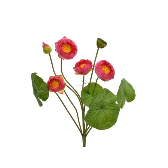 Selyemvirág Tavirózsa csokor  62cm Sárga/rózsaszín - DD40602_SR