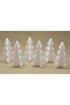 Hungarocell fenyőfa 3D 11cm fehér 6 db / szett karácsonyi falu kellék