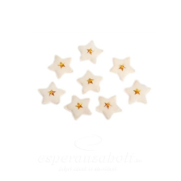 Textil csillag 5cm fehér 8db-os kiszerelés