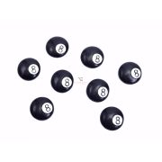 Labda ragasztós poly 2,9 cm fekete-fehér 8  db-os szett