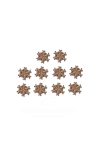 Hópehely ragasztós poly 2,5cm, arany 10db-os kiszerelés