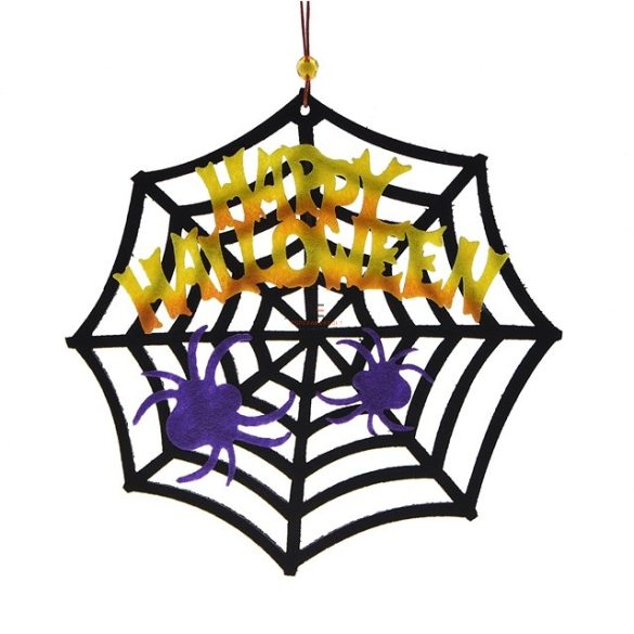 Halloween dekoráció pókháló textil 20cm őszi dekoráció