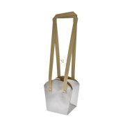 Tasak cserepes virághoz füllel 13*9.5*15cm ezüst