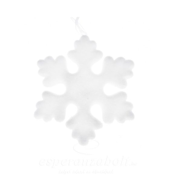 Hópehely polyfoam 21x21x2 cm fehér