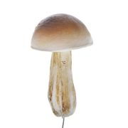   Betűzős gomba polyfoam 13CM barna-krém 10db/cs őszi dekorációs kellék