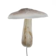   Betűzős gomba polyfoam 11CM barna-krém 8db/cs őszi dekorációs kellék