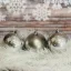 Gömbdísz, dobozban műanyag 8cm ezüst 3 féle 9 db-os Karácsonyfa gömb