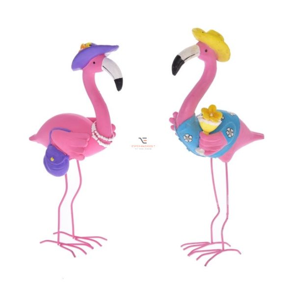 Flamingó nyári POLY 6,5x12x23,5cm 2 féle