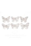 Pillangó csipeszes fehér 9cm 6db/szett