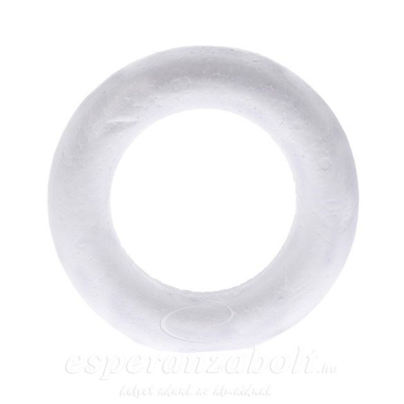 Koszorú alap hungarocell 38cm fehér, feles
