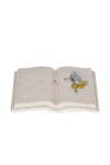 Könyv poly 8x6x2,5cm fehér őszi dekoráció