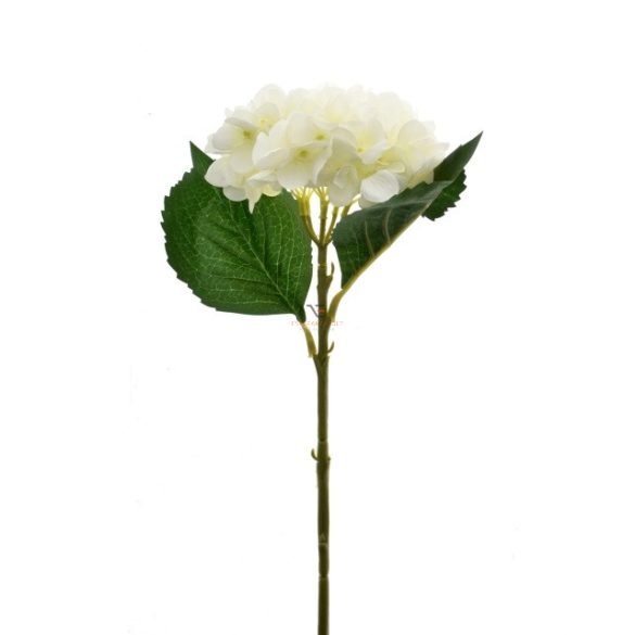 Selyemvirág Hortenzia 46x15cm  fehér