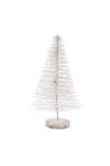 Fenyő dekoráció műanyag 33 cm fehér karácsonyi álló dísz
