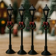   Kandeláber álló műanyag 10,5cm fekete 4 db/cs ragasztós kellék