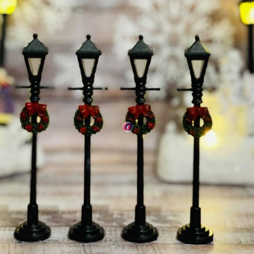 Kandeláber álló műanyag 10,5cm fekete 4 db/cs ragasztós kellék