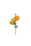 Selyemvirág Boglárka 3 virággal műanyag 67cm narancs
