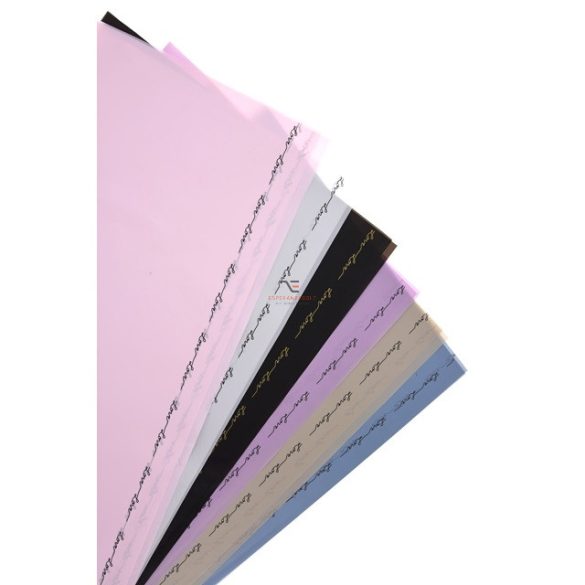 Csomagoló papír love felirattal 60x60cm 6 féle szürke,krém,bézs,rózsaszín,lila,fekete 20 db őszi dísz