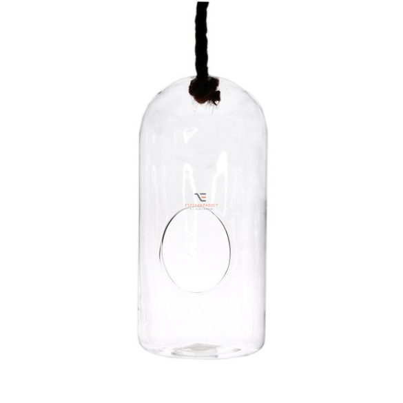 Üveg búra akasztós üveg 13x26cm őszi dísz