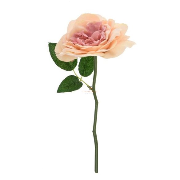 Selyemvirág Rózsaszál 23cm rózsaszín/krém