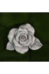 Kegyeleti rózsa poly 10x8,5x3,5cm szürke