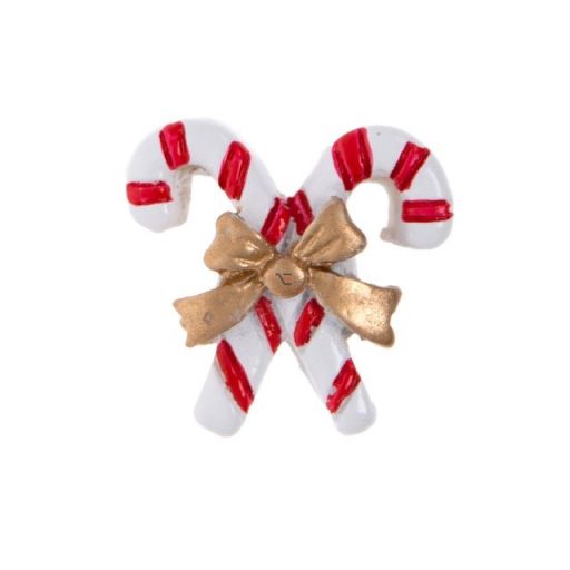 Nyalóka öntapadós poly 2,3x2,5x0,8cm fehér,piros 8 db / szett karácsonyi dekorációs kellék