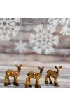 Őzike álló poly 4,2x3,2x0,9cm barna 3 db / szett karácsonyi figura