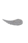 Angyal szárny öntapadós poly 5,9x1,8x0,4cm ezüst glitteres 6 db / szett karácsonyi dekorációs kellék