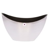 Csónak alakú kaspó műanyag 20x9x11.5 cm ezüst