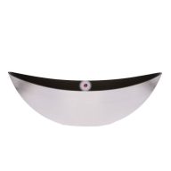 Csónak alakú kaspó műanyag 39x12x13 cm ezüst