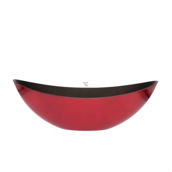 Csónak alakú kaspó műanyag 55x13.5x17.5cm piros