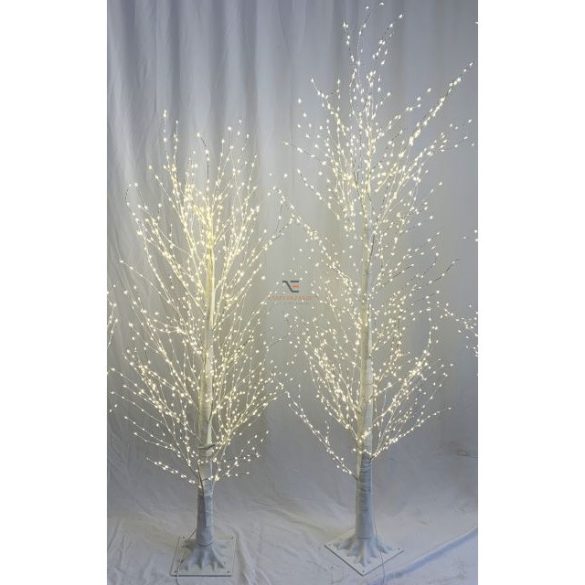 Fa hosszúkás 900 LED világítással melegfehér műanyag 150 cm fehér IP44 kül és beltéri