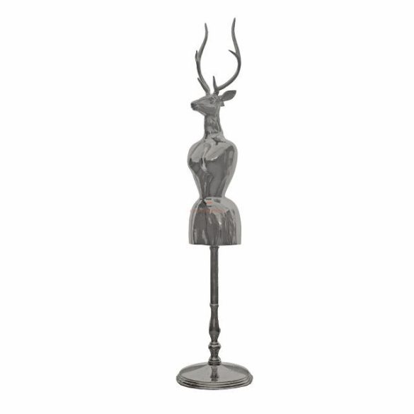 Torzó szarvasos,női nickel/aluminium 38x38x176 cm ezüst