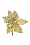 Mikulásvirág betűzős textil 12cm arany