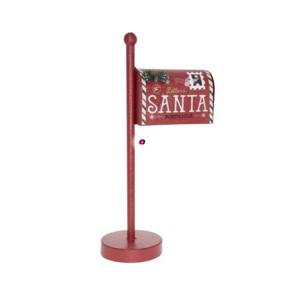 Amerikai postaláda álló fém 23x12, 5x43 cm piros