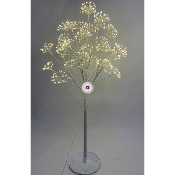 Fa virágos 896 LED világítással melegfehér elektromos műanyag 120 cm fehér